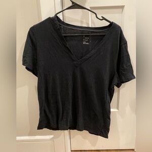 A New Day Women's Black V-Neck Top